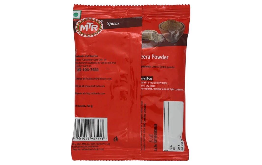 MTR Jeera Powder - Cumin   Pack  50 grams